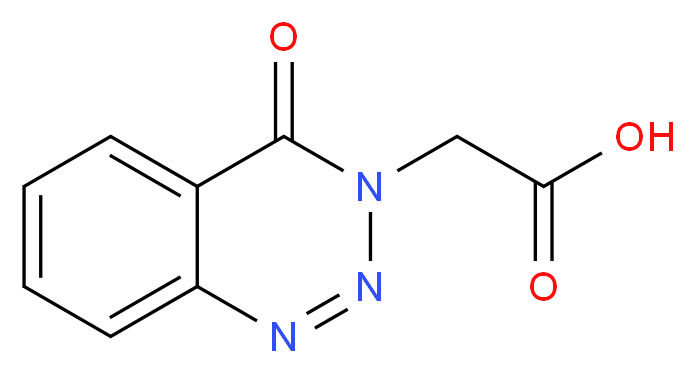 2-(4-oxo-3,4-dihydro-1,2,3-benzotriazin-3-yl)acetic acid_分子结构_CAS_97609-01-3