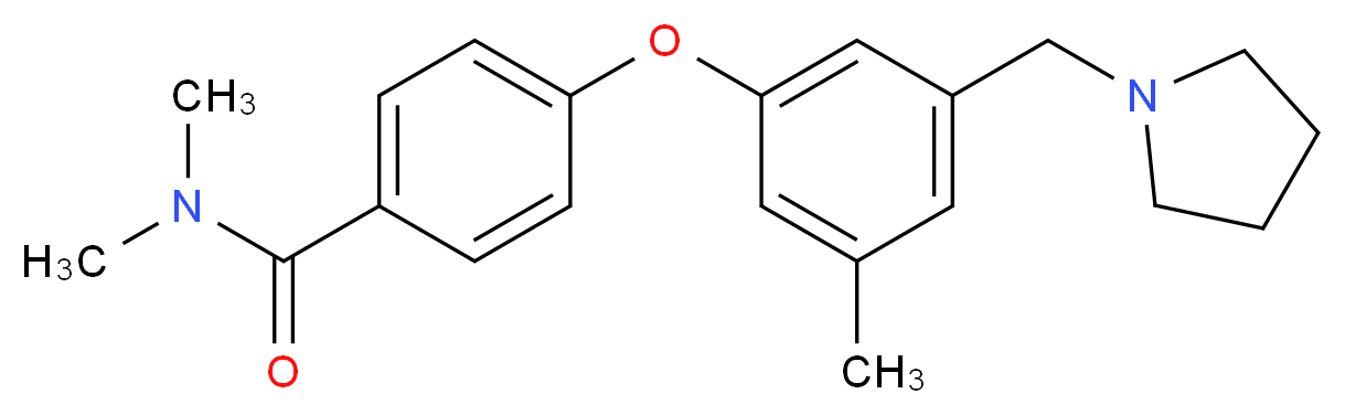 N,N-dimethyl-4-[3-methyl-5-(pyrrolidin-1-ylmethyl)phenoxy]benzamide_分子结构_CAS_)
