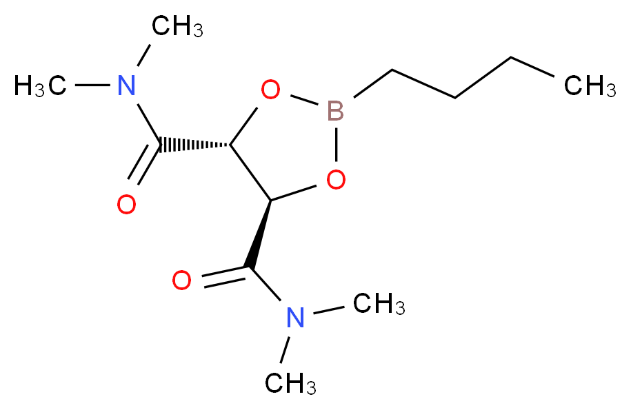 2-丁基-N,N,N′,N′-四甲基-二杂戊硼烷-(4R,5R)-二甲酰胺_分子结构_CAS_161344-85-0)