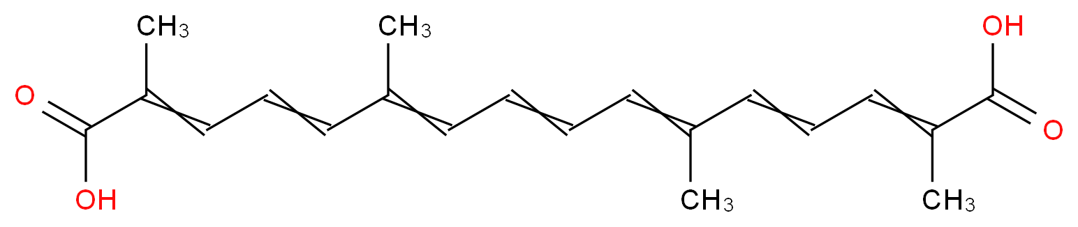 2,6,11,15-tetramethylhexadeca-2,4,6,8,10,12,14-heptaenedioic acid_分子结构_CAS_27876-94-4