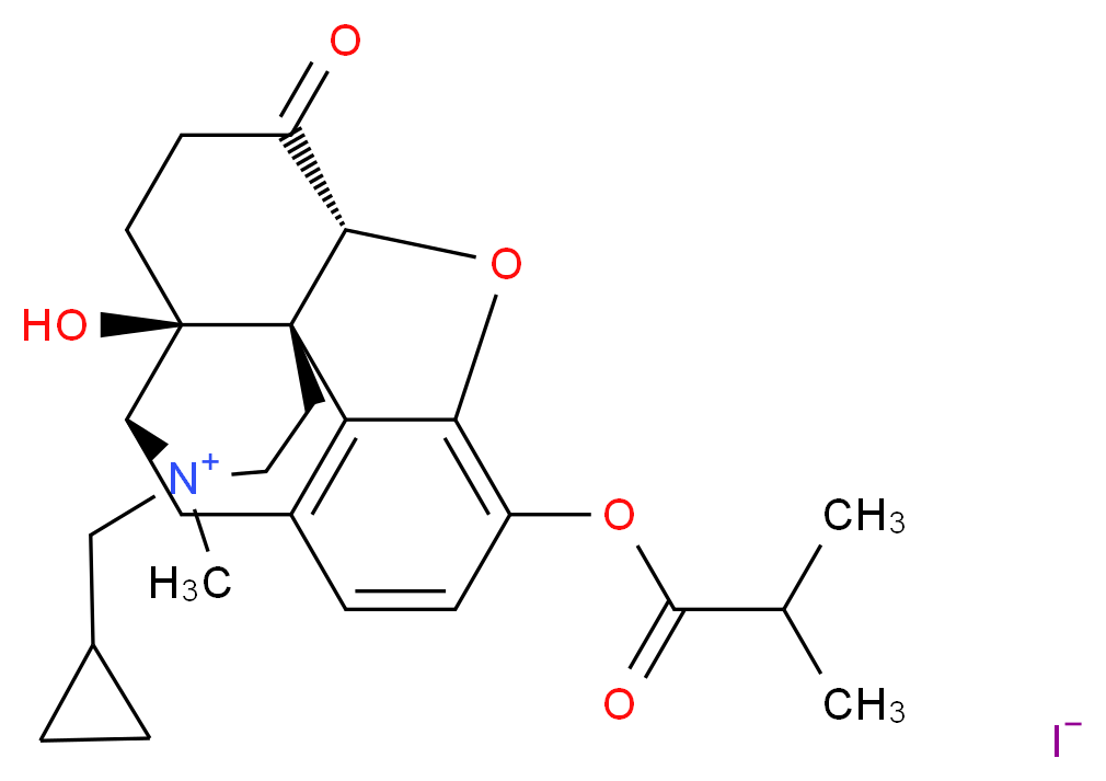 O-Isobutyryl N-Methyl Naltrexone Iodide_分子结构_CAS_1048360-09-3)