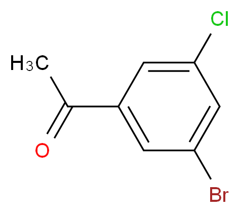 1-(3-bromo-5-chlorophenyl)ethan-1-one_分子结构_CAS_154257-85-9