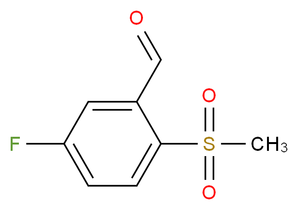 5-fluoro-2-methanesulfonylbenzaldehyde_分子结构_CAS_849035-71-8
