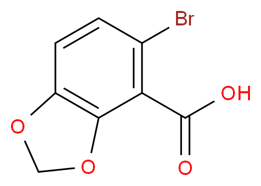 5-bromo-2H-1,3-benzodioxole-4-carboxylic acid_分子结构_CAS_72744-56-0