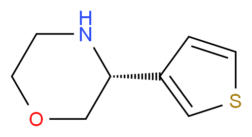 (3R)-3-(thiophen-3-yl)morpholine_分子结构_CAS_1212949-95-5