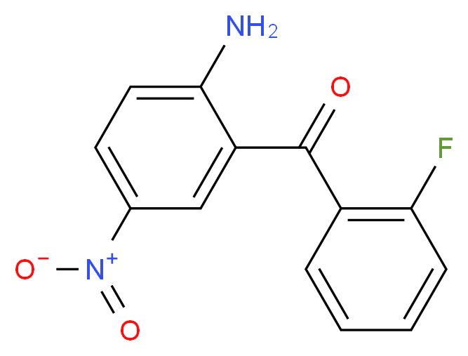 2-(2-fluorobenzoyl)-4-nitroaniline_分子结构_CAS_344-80-9