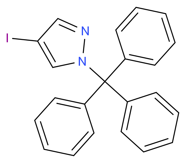 4-Iodo-1-trityl-1H-pyrazole_分子结构_CAS_191980-54-8)