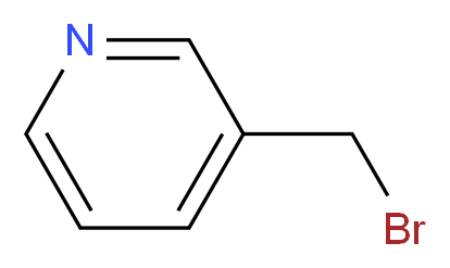 3-(bromomethyl)pyridine_分子结构_CAS_69966-55-8