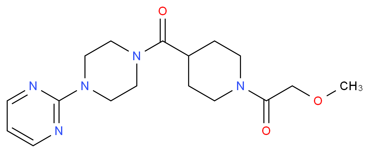 2-(4-{[1-(methoxyacetyl)-4-piperidinyl]carbonyl}-1-piperazinyl)pyrimidine_分子结构_CAS_)