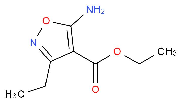 ETHYL 5-AMINO-3-ETHYLISOXAZOLE-4-CARBOXYLATE_分子结构_CAS_71377-77-0)