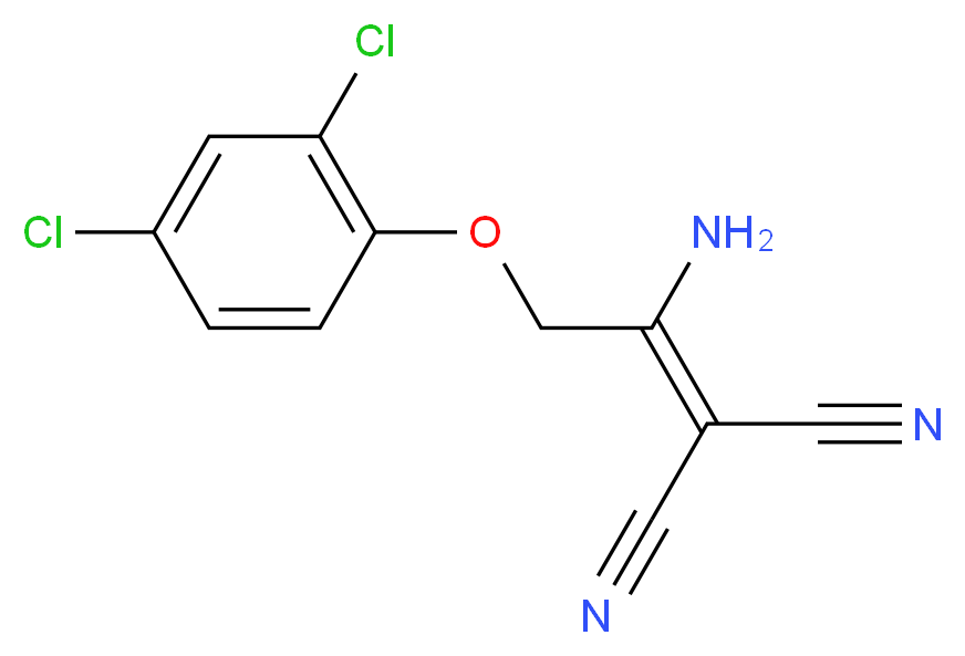 2-[1-amino-2-(2,4-dichlorophenoxy)ethylidene]malononitrile_分子结构_CAS_338417-66-6)