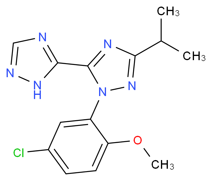 2-(5-chloro-2-methoxyphenyl)-5-isopropyl-2H,2'H-3,3'-bi-1,2,4-triazole_分子结构_CAS_)