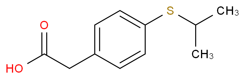 2-[4-(propan-2-ylsulfanyl)phenyl]acetic acid_分子结构_CAS_3583-60-6