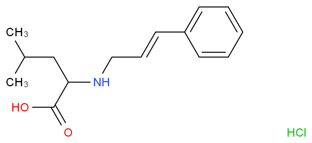 2-(cinnamylamino)-4-methylpentanoic acid hydrochloride_分子结构_CAS_)