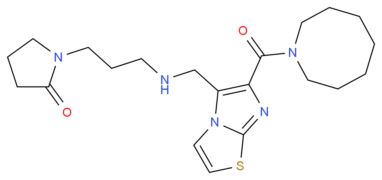 1-[3-({[6-(1-azocanylcarbonyl)imidazo[2,1-b][1,3]thiazol-5-yl]methyl}amino)propyl]-2-pyrrolidinone_分子结构_CAS_)