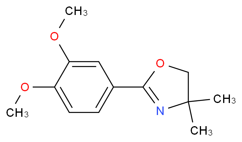 2-(3,4-dimethoxyphenyl)-4,4-dimethyl-4,5-dihydro-1,3-oxazole_分子结构_CAS_57193-17-6