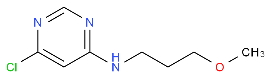 6-chloro-N-(3-methoxypropyl)pyrimidin-4-amine_分子结构_CAS_941294-46-8
