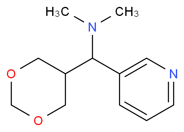 [1,3-dioxan-5-yl(pyridin-3-yl)methyl]dimethylamine_分子结构_CAS_69494-04-8