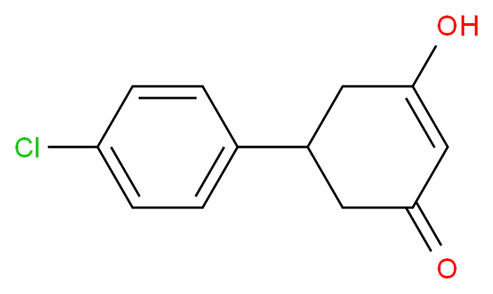 5-(4-chlorophenyl)-3-hydroxycyclohex-2-en-1-one_分子结构_CAS_27463-38-3