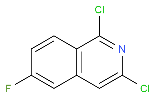 1,3-二氯-6-氟异喹啉_分子结构_CAS_1041423-26-0)