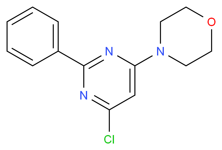 4-(6-chloro-2-phenylpyrimidin-4-yl)morpholine_分子结构_CAS_343373-72-8