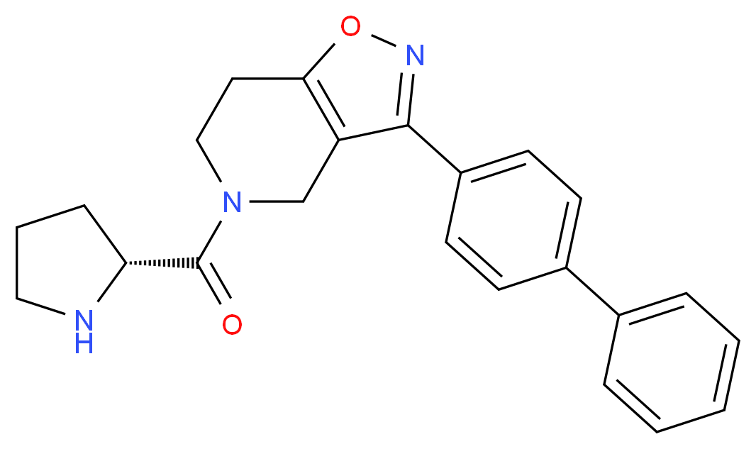 3-biphenyl-4-yl-5-D-prolyl-4,5,6,7-tetrahydroisoxazolo[4,5-c]pyridine_分子结构_CAS_)