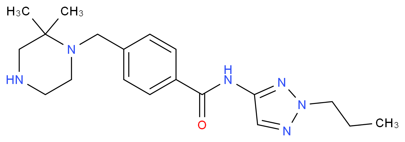4-[(2,2-dimethylpiperazin-1-yl)methyl]-N-(2-propyl-2H-1,2,3-triazol-4-yl)benzamide_分子结构_CAS_)