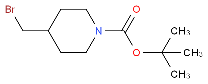 1-Boc-4-bromomethyl-piperidine_分子结构_CAS_158407-04-6)