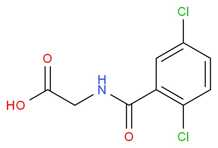 2-[(2,5-dichlorophenyl)formamido]acetic acid_分子结构_CAS_667403-46-5