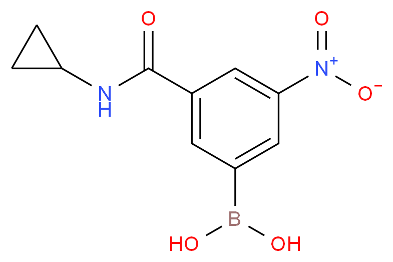 3-环丙基氨甲酰基-5-硝基苯硼酸_分子结构_CAS_871332-86-4)