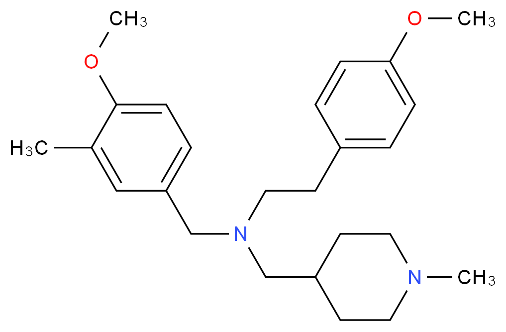 (4-methoxy-3-methylbenzyl)[2-(4-methoxyphenyl)ethyl][(1-methyl-4-piperidinyl)methyl]amine_分子结构_CAS_)