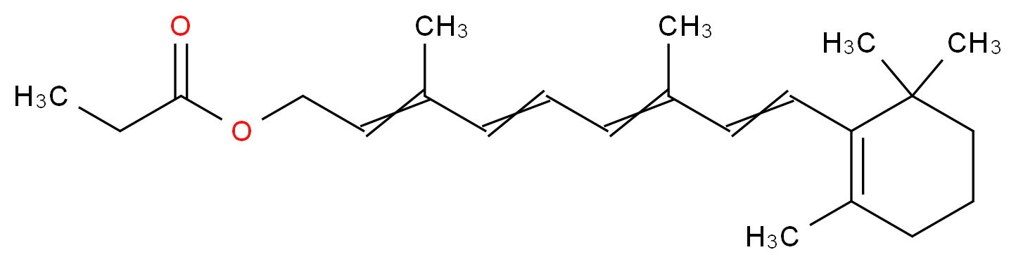 3,7-dimethyl-9-(2,6,6-trimethylcyclohex-1-en-1-yl)nona-2,4,6,8-tetraen-1-yl propanoate_分子结构_CAS_7069-42-3