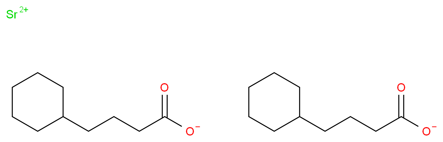 strontium(2+) ion bis(4-cyclohexylbutanoate)_分子结构_CAS_62638-05-5