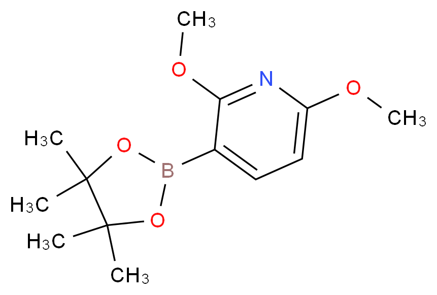 2,6-dimethoxy-3-(tetramethyl-1,3,2-dioxaborolan-2-yl)pyridine_分子结构_CAS_214360-59-5