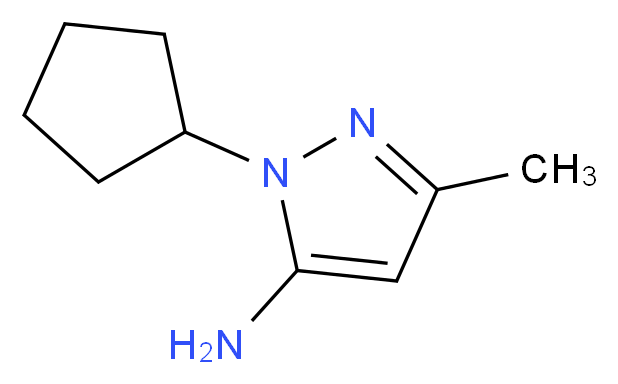 2-Cyclopentyl-5-methyl-2H-pyrazol-3-ylamine_分子结构_CAS_30241-37-3)