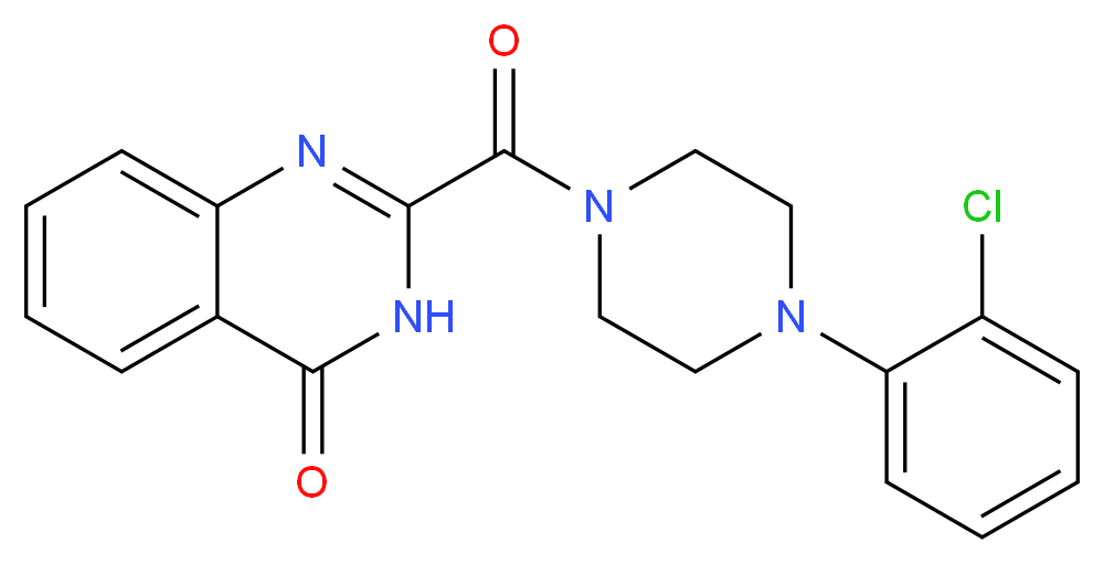 2-{[4-(2-chlorophenyl)-1-piperazinyl]carbonyl}-4(3H)-quinazolinone_分子结构_CAS_)