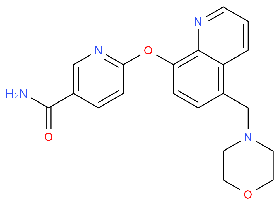 6-{[5-(morpholin-4-ylmethyl)quinolin-8-yl]oxy}nicotinamide_分子结构_CAS_)
