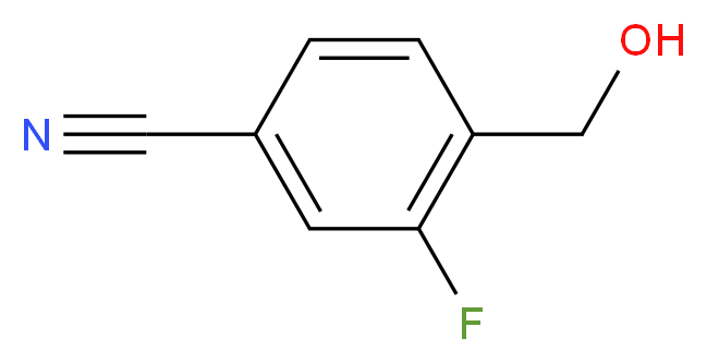 3-Fluoro-4-(hydroxymethyl)benzonitrile_分子结构_CAS_219873-06-0)