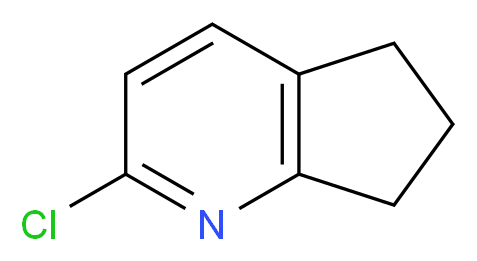 2-Chloro-6,7-dihydro-5H-cyclopenta[b]pyridine_分子结构_CAS_117890-55-8)