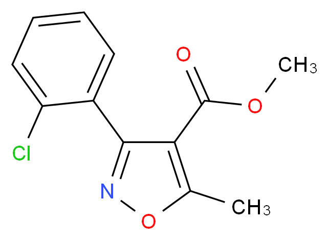 Methyl 3-(2-chlorophenyl)-5-methyl-4-isoxazolecarboxylate_分子结构_CAS_4357-94-2)