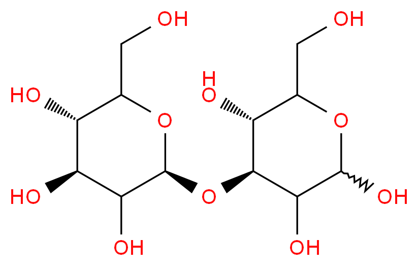 (3S,4S,6S)-2-(hydroxymethyl)-6-{[(4S,5R)-2,3,5-trihydroxy-6-(hydroxymethyl)oxan-4-yl]oxy}oxane-3,4,5-triol_分子结构_CAS_50692-75-6