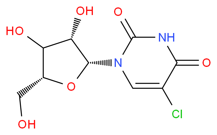 5-Chlorouridine_分子结构_CAS_2880-89-9)