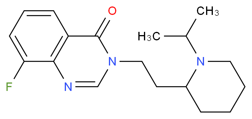 8-fluoro-3-[2-(1-isopropylpiperidin-2-yl)ethyl]quinazolin-4(3H)-one_分子结构_CAS_)