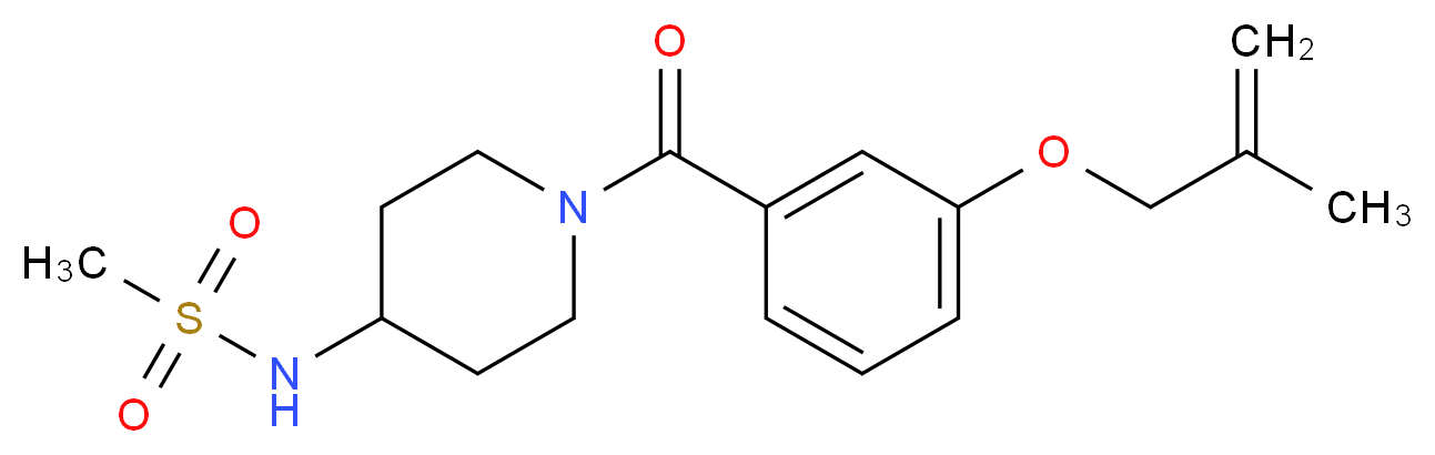 N-(1-{3-[(2-methylprop-2-en-1-yl)oxy]benzoyl}piperidin-4-yl)methanesulfonamide_分子结构_CAS_)