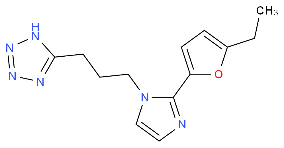 5-{3-[2-(5-ethyl-2-furyl)-1H-imidazol-1-yl]propyl}-1H-tetrazole_分子结构_CAS_)