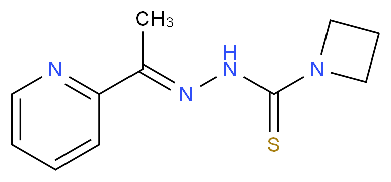 N-[(E)-[1-(pyridin-2-yl)ethylidene]amino]azetidine-1-carbothioamide_分子结构_CAS_71555-25-4