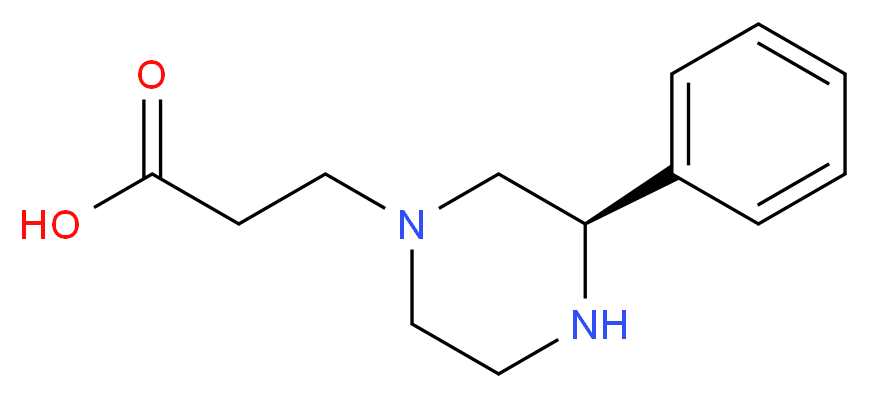 3-[(3R)-3-phenylpiperazin-1-yl]propanoic acid_分子结构_CAS_1240587-44-3