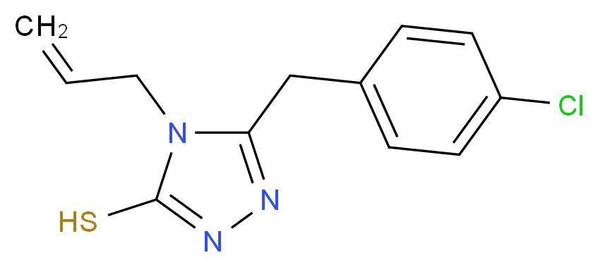 4-Allyl-5-(4-chlorobenzyl)-4H-1,2,4-triazole-3-thiol_分子结构_CAS_667437-95-8)