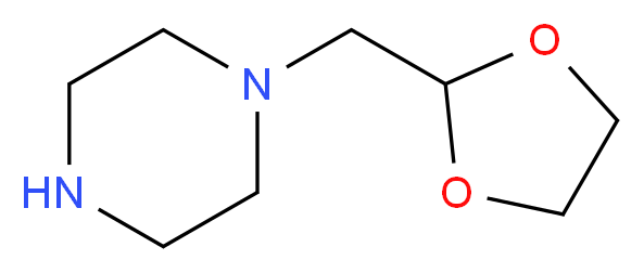 1-(1,3-Dioxolan-2-ylmethyl)piperazine_分子结构_CAS_682802-92-2)