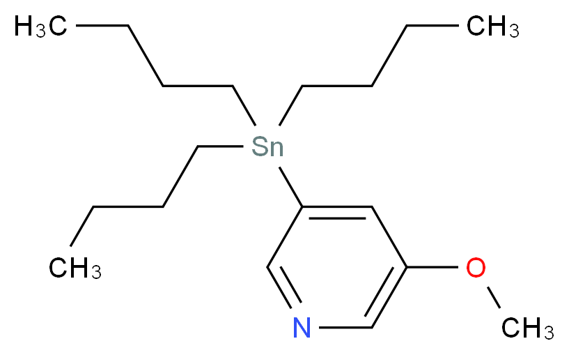 5-Methoxy-3-(tributylstannyl)pyridine_分子结构_CAS_1204580-74-4)